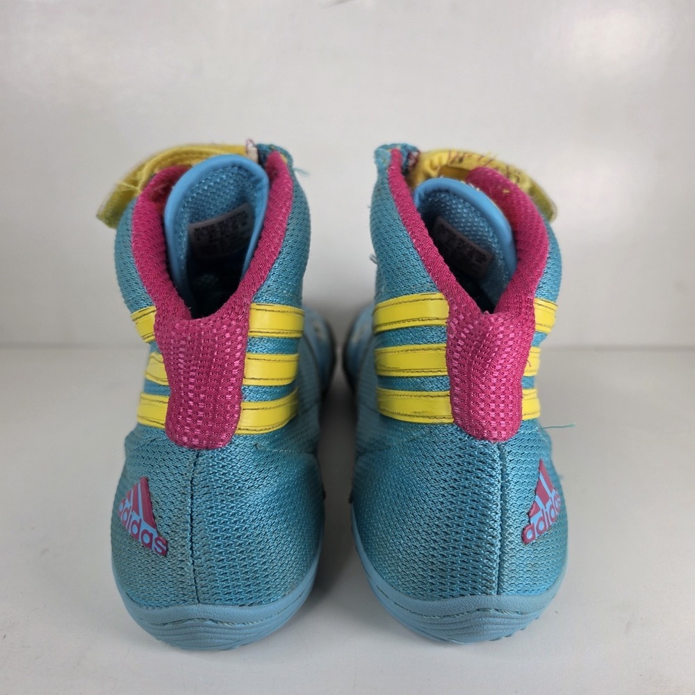 2012 Adidas Adizero Sydney Rare Wrestling Shoes Size 9 Teal Boxing MMA No Zipper - Picture 4 of 8